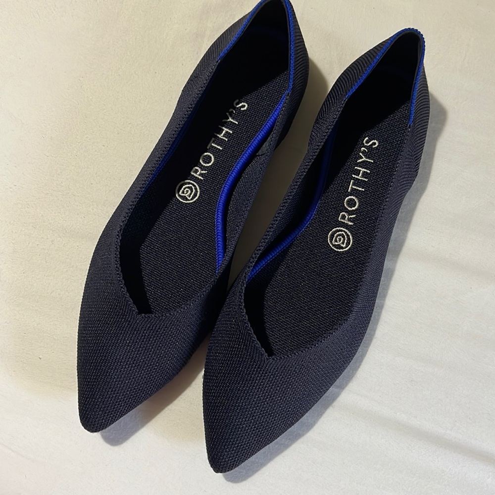 Rothy’s Maritime Navy Blue Pointed Toes Flats